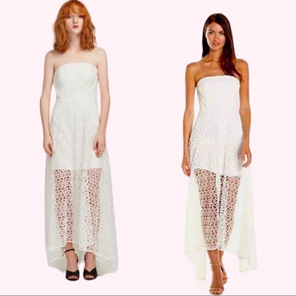 Keepsake Midnight Hour Strapless Lace Hi-Low Dress - Picture 3 of 7